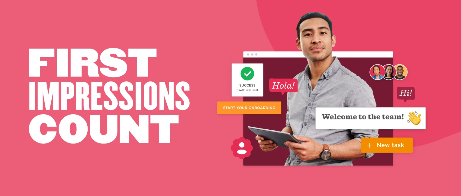 first impressions count, onboarding success with diverse team member welcoming new tasks and interactions